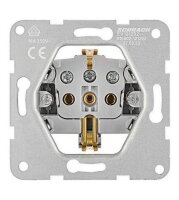 Zásuvka SCHUKO, šroubové svorky, stříbrná SCHRACK EV121202--