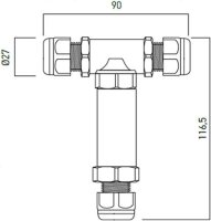 WATERPROOF connector 3/5x0,75mm2 min and