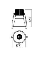XKAPPA REC. SPOT 1x15W 220-240V AC 2700K