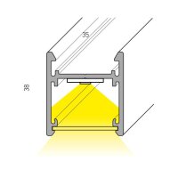 XFREE S SURF./SUSP. LIGHT FITTING 28W 22