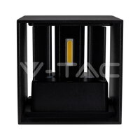 5W-WALL LAMP WITH BRIDGELUX CHIP 4000K BLACK SQUARE V-TAC SKU217087