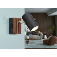 Nástěnné svítidlo KAYDEN černá matná 1x25W GU10 IP20 GLOBO 57909-1