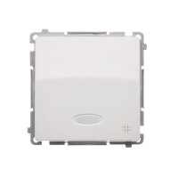 Přepínač křížový, s orientačním LED podsvětlením, řazení 7So, 10AX, 250V~, bílá