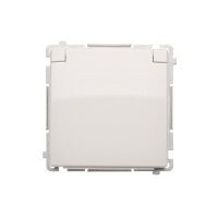 Zásuvka s uzemněním Schuko IP44 16 A, 250 V~, klapka bílá, bílá BMGSZ1B.01/11