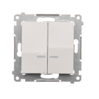 Spínač sériový IP44, s orientačním LED, 5So, 16AX 250V, bílá