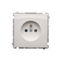 Zásuvka jednonásobná s uzemněním, s clonkami 16 A, 250 V~, bílá BMGZ1Z.01/11