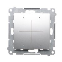4-násobný spínač stříbrná matná metalizované KONTAKT SIMON DEW4.01/43
