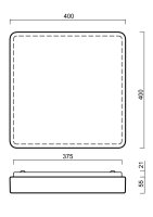Přisazené LED svítidlo TILIA 2 34W IP54 4K NZ-3h PC bílá OSMONT TIL69350