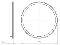 Přední kryt, HaloX 180 Univerzá,l do betonu KAISER 1282-11
