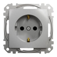 Sedna D/E Zásuvka 230V 16A Schuko, Aluminium SCHNEIDER SDD113021