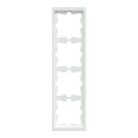 Rámeček Merten D-Life, čtyřnásobný, lotus white, lesklý plast MEG4040-6535