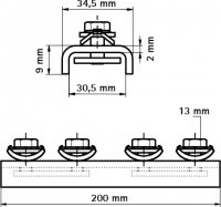 BIS RapidRail Lištová spojka 200mm