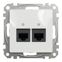 Sedna D/E Datová zásuvka 2xRJ45 kat. 5e UTP, Bílá SCHNEIDER SDD111452