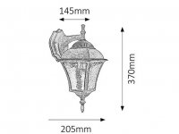 Toscana E27 1x 60W IP43 antická stříbrná RABALUX 8396
