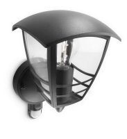 Venkovní nástěnné svítidlo Creek IR černá 1x60W 230V PHILIPS 153883016