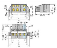 Pružinová svorka CAGE CLAMP 2,5mm2 šedá 9pól. WAGO 231-209/027-000