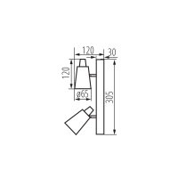 Přisazené bodové svítidlo SEMPRA EL-2I B-SR KANLUX 33093