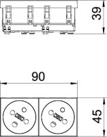 6120324 STD-F3K SRO2 Zásuvka pootočená