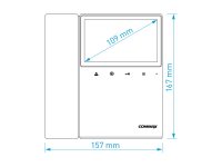 Commax 0109-402 CDV-43K2 bílý-videotelefon 4,3'', CVBS, s
