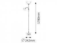 Action E27 1x 100W + E14 1x 25W IP20 bronz RABALUX 4065