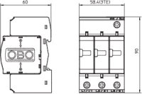 OBO V25-B+C 3-280 Kombinovaný svodič přepětí, typ 1+2,3P,TN, 280V