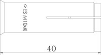 OBO ES M 10x40 Kotva natloukací 10x40 Ocel galv. zinek DIN EN 12329