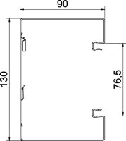 OBO GS-S90130RW Kanál pro přístroje Rapid 80 90x130x2000 čistě bílá Ocel
