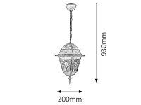 Monaco E27 1x 60W IP43 antická zlatá RABALUX 8184