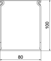 OBO CABLIX 10080 S Propojovací kanál CABLIX 100x80x2000 kamenná šeď