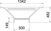 OBO LAA 650 R3 A2 Odbočný díl pro kabelový žebřík 60x500 Nerez 1.4307 A2 1.4301