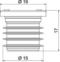 OBO ZA 20-VS Vývodka vzduchotěsná O20 šedá Termoplastický elastomer TPE