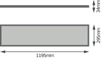 LED panel LEDVANCE 4IN1 300 x 1200 UGR19 1200 32 W 3000 K UGR19