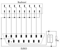 Interface adaptér 15pól. Vstup se spínáním k plusu WAGO 857-986