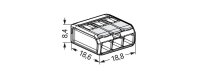 Páčková spojovací svorka Ex e 3x 0,14-4 mm2 (CYA) WAGO 221-483