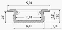 Hliníkový profil AL-PROFIL Z INOX 2M (10-0103-20) GREENLUX GXLP1075