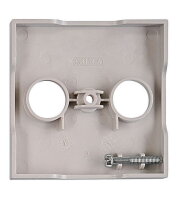 Kryt anténní zásuvky TV, typ HSBK-M, 2 otvory, stříbrný SCHRACK EV124309--