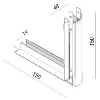 XCLICK S RECESSED CONNECTOR 90grd, INTER