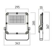 XFIELD Proiector 100W 120-277V AC 3000K