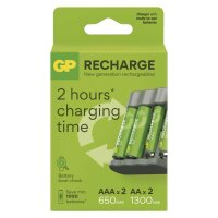 Nabíječka baterií GP Recharge B441 +2×AA Recharge 2100mAh+2×AAA Recharge 800mAh