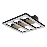 Stropní svítidlo GLOBO FROOMY černá/imitace dřeva LED 18W 230V, 1700lm 3000K