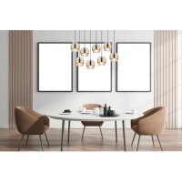 Závěsné svítidlo MILLEY černá 8xE27, max. 60W 230V GLOBO 15560-8H