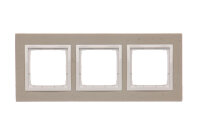 Rámeček 3 -násobný Simon 54 Nature, IP20/IP44,, beton světlý/bílá DRN3/91