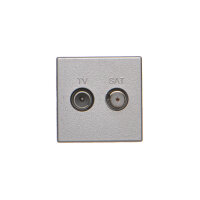 Anténní zásuvka K45 TV-SAT frekvence:5MHz2400MHz 45×45mm hliník K130A/8