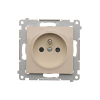Zásuvka jednonásobná s uzemněním, s clonkami 16A, 250V~, krémová DGZ1Z.01/41
