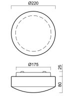 Přisazené nouzové svítidlo EDNA 1 1,5W IP43 4K SKLO OPAL bílá OSMONT EDN51881