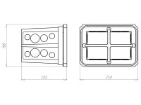 Krabice instalační obdelníková s víkem 258x188x200mm do betonu KAISER 1298-38