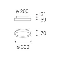 Stropní svítidlo MOON 30, W ZIGBEE TW 25W (20+5) 2700K-4000K bílá 1276171ZBTW