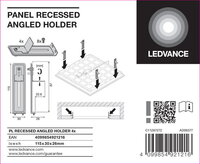 PANEL RECESSED ANGLED HOLDER 4X LEDVANCE 4099854921216