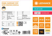 LED panel SURFACE ZIGBEE 1574 48W 93040 U19 LEDVANCE 4099854731709