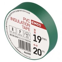 Izolační páska PVC 19mm/20m zelená EMOS F61929